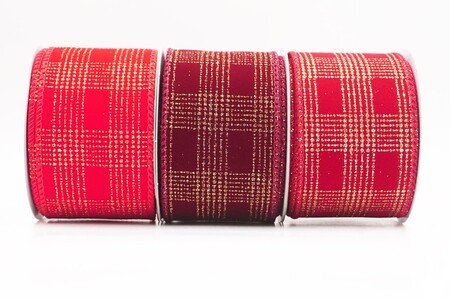 Classic Plaid Check Wired Ribbon_KW0464.KW0465.KW0466.KW0467.KW0468
